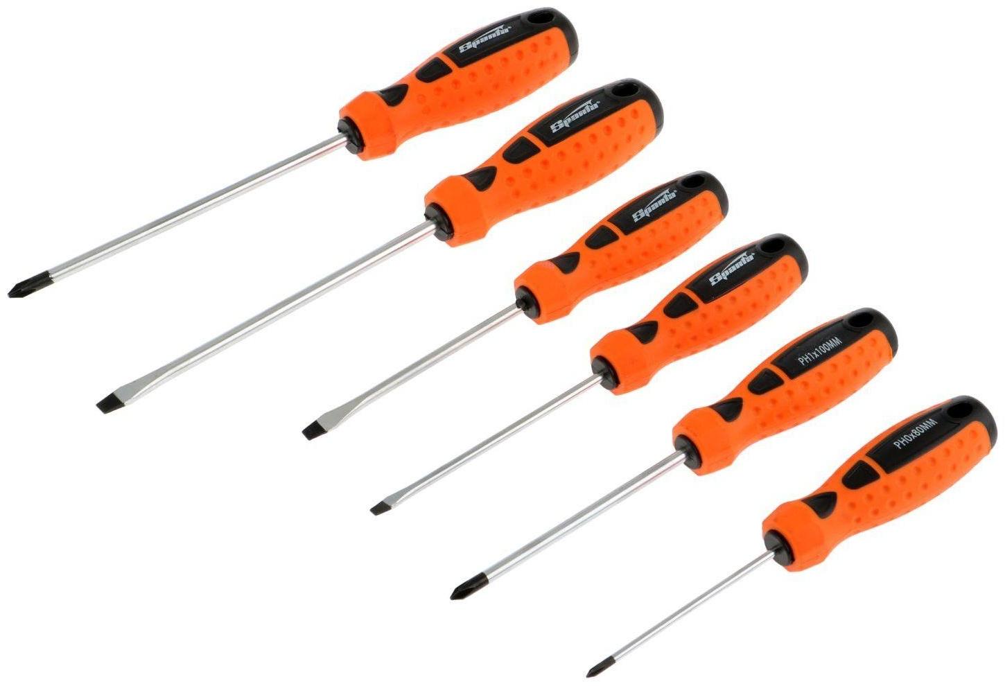 Набор отверток Sparta point, 6 шт., двухкомпонентные рукоятки