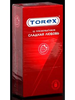 Презервативы «Torex» Сладкая любовь со вкусом клубники, 12 шт.