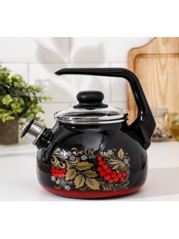 Чайник со свистком «Рябина», 2 л , фиксированная ручка