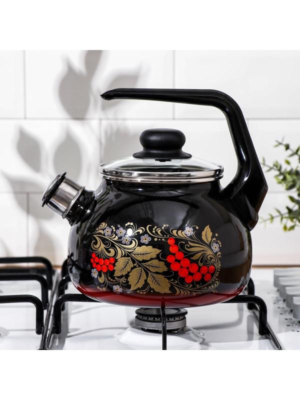 Чайник со свистком «Рябина», 2 л , фиксированная ручка