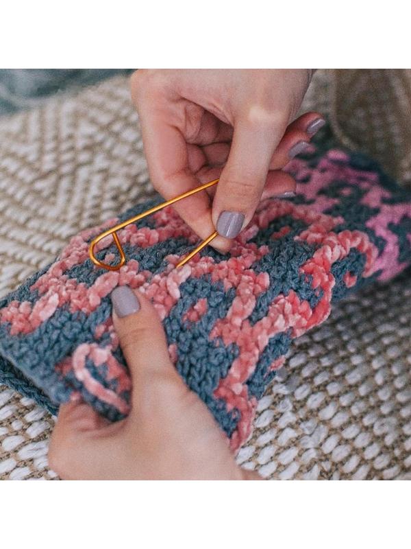 Набор вспомогательных булавок для вязания, 17 см, 3 шт, цвет красный