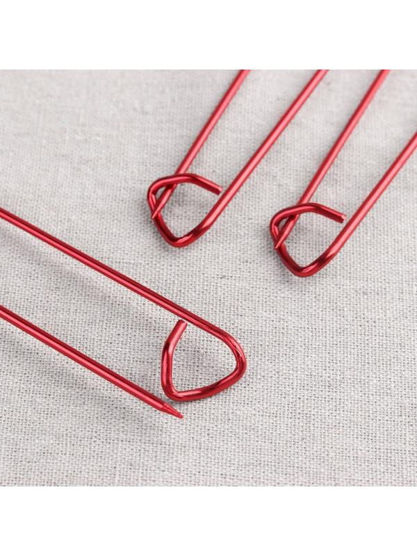 Набор вспомогательных булавок для вязания, 17 см, 3 шт, цвет красный