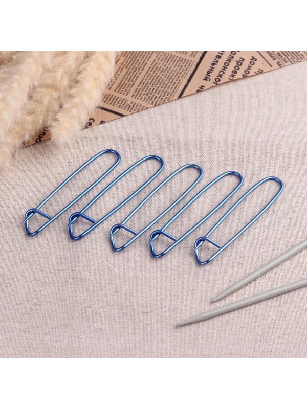 Набор вспомогательных булавок для вязания, 9 см, 5 шт, цвет МИКС