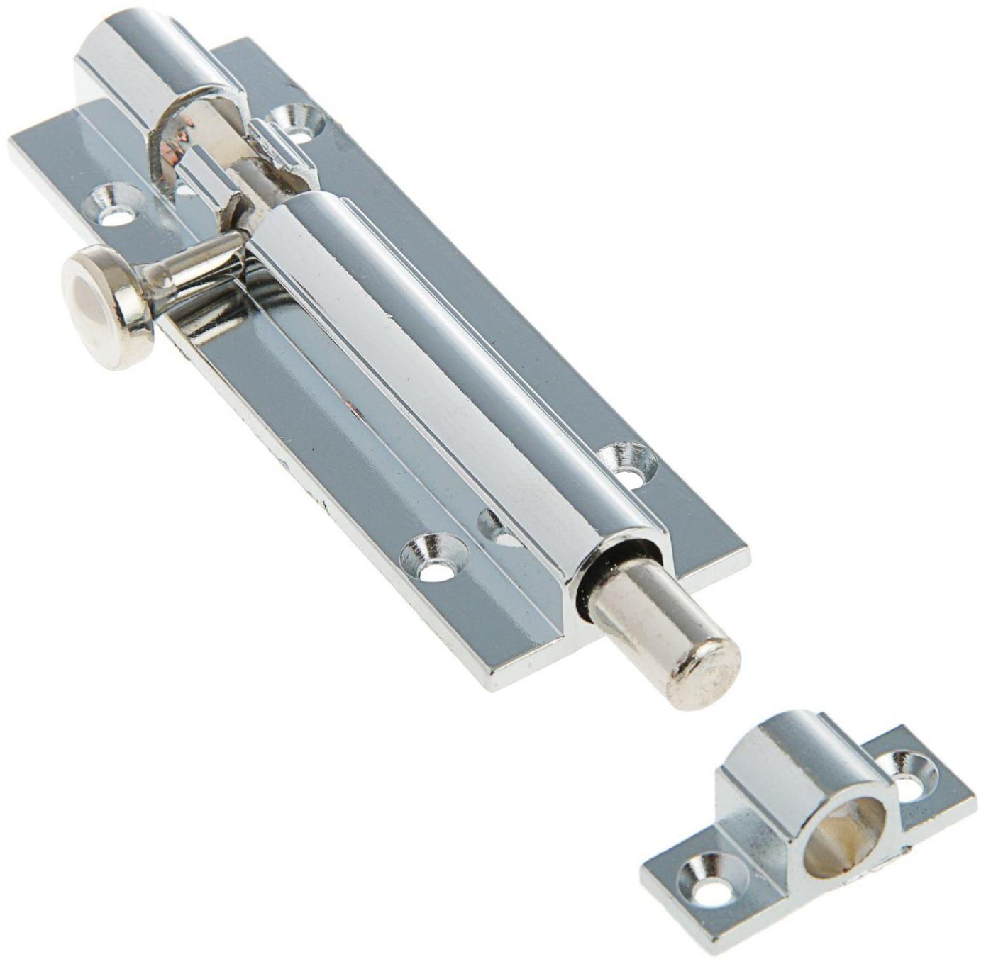 Шпингалет, 10 см, оцинкованный, цвет хром