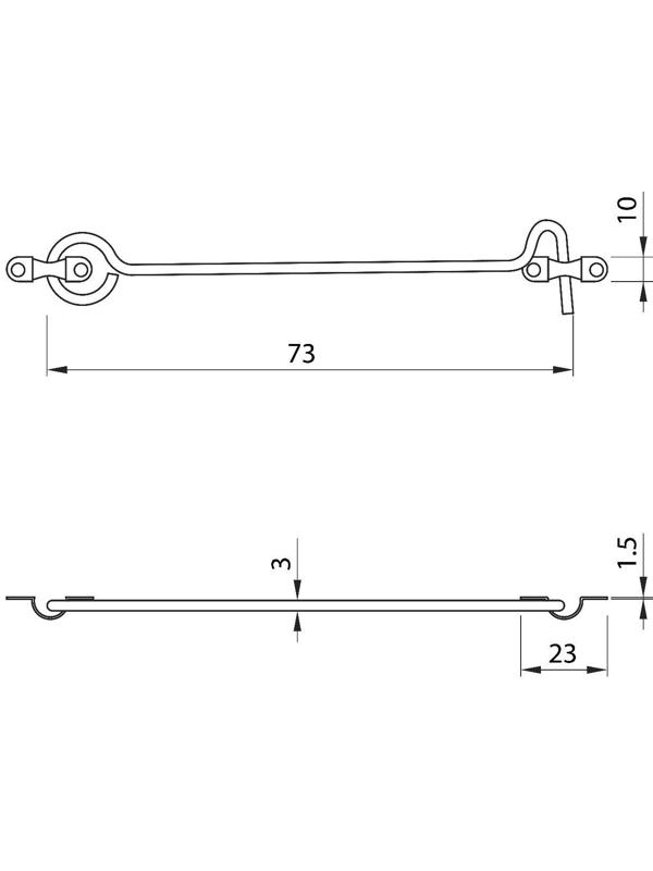 Крючок ветровой (мод.107-1), цвет золото