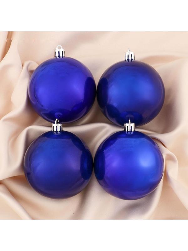 Набор шаров пластик d-8 см, 4 шт 