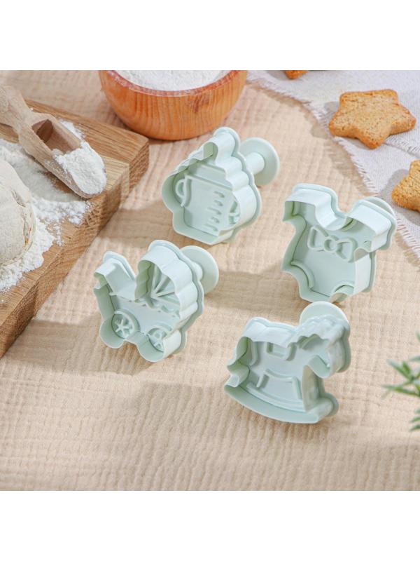 Набор плунжеров кондитерских Доляна «Малышок», 4 шт, 5×5 см, цвет МИКС