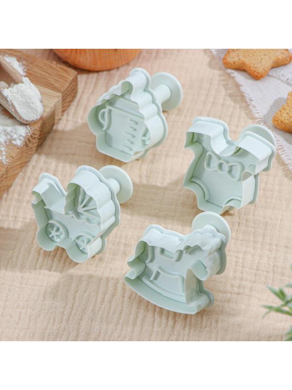 Набор плунжеров кондитерских Доляна «Малышок», 4 шт, 5×5 см, цвет МИКС