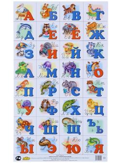 Плакат «Азбука русская с прописными буквами», малый формат