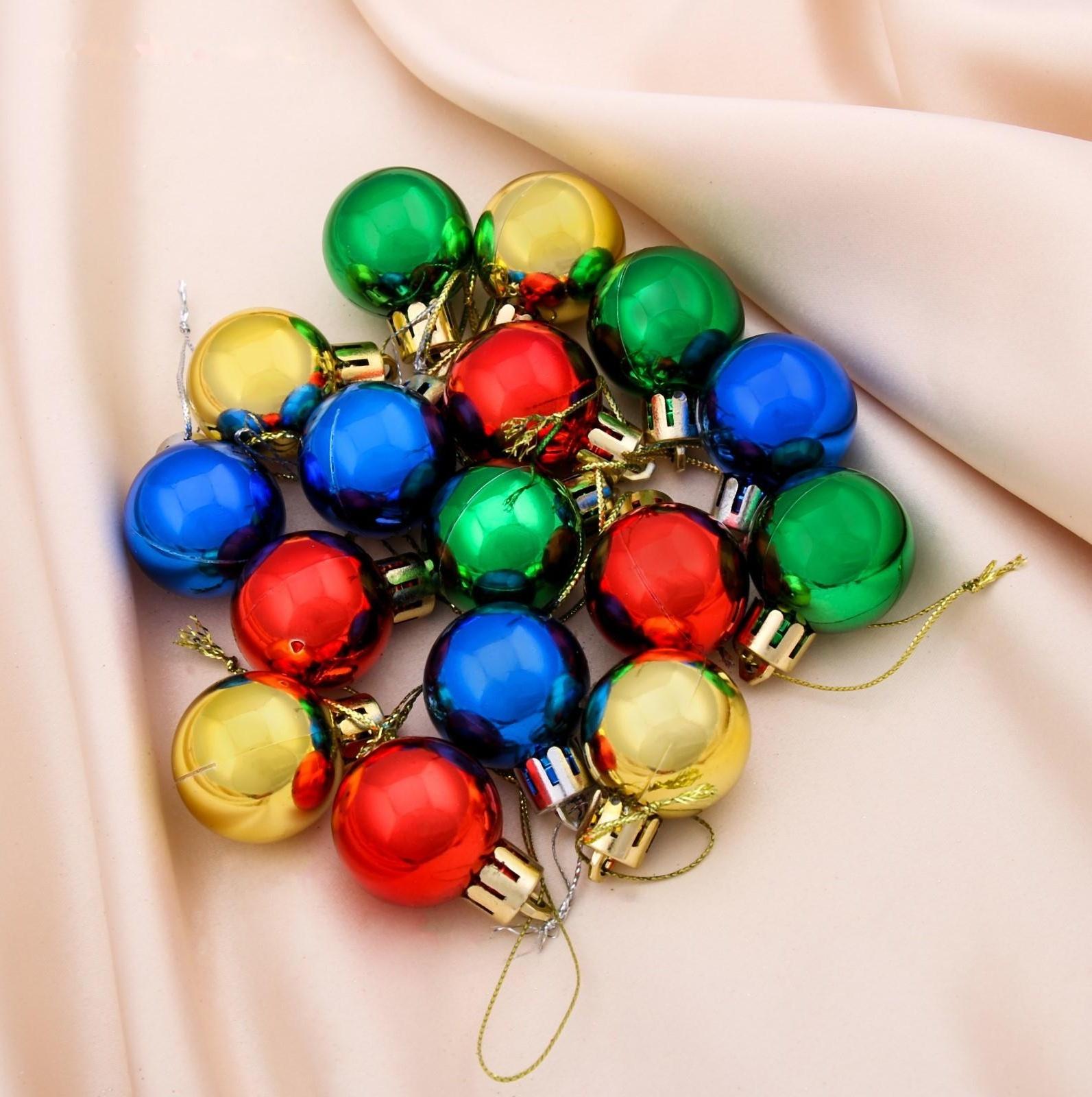 Набор шаров пластик d-3 см, 16 шт 