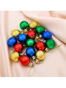 Набор шаров пластик d-3 см, 16 шт 