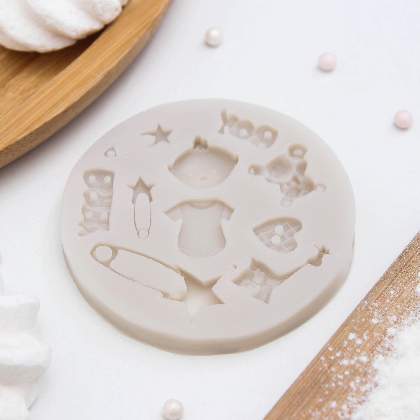 Молд силиконовый «Для новорождённого», 8×1 см, цвет МИКС