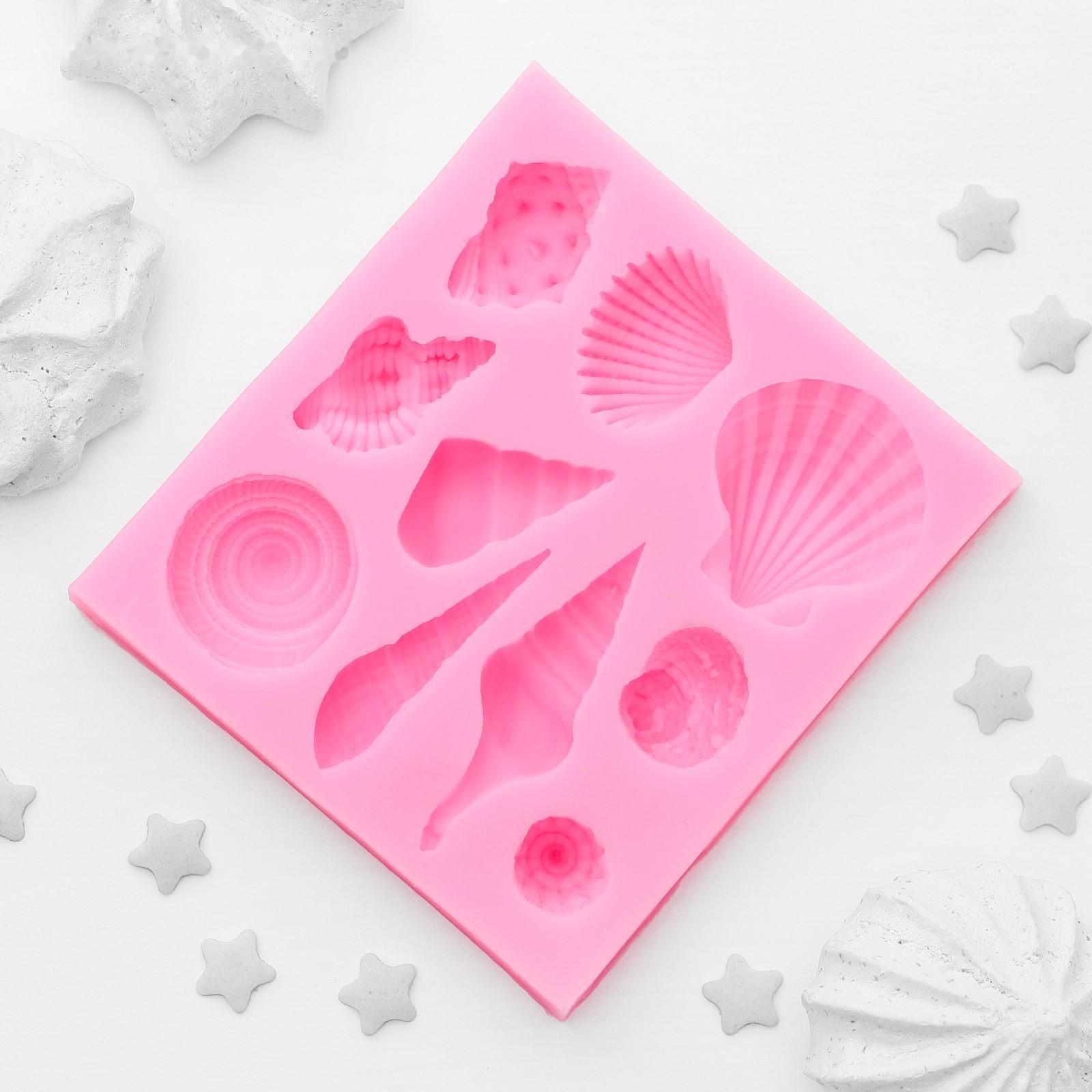 Молд «Ракушки», 7,7×7×1,5 см, цвет МИКС