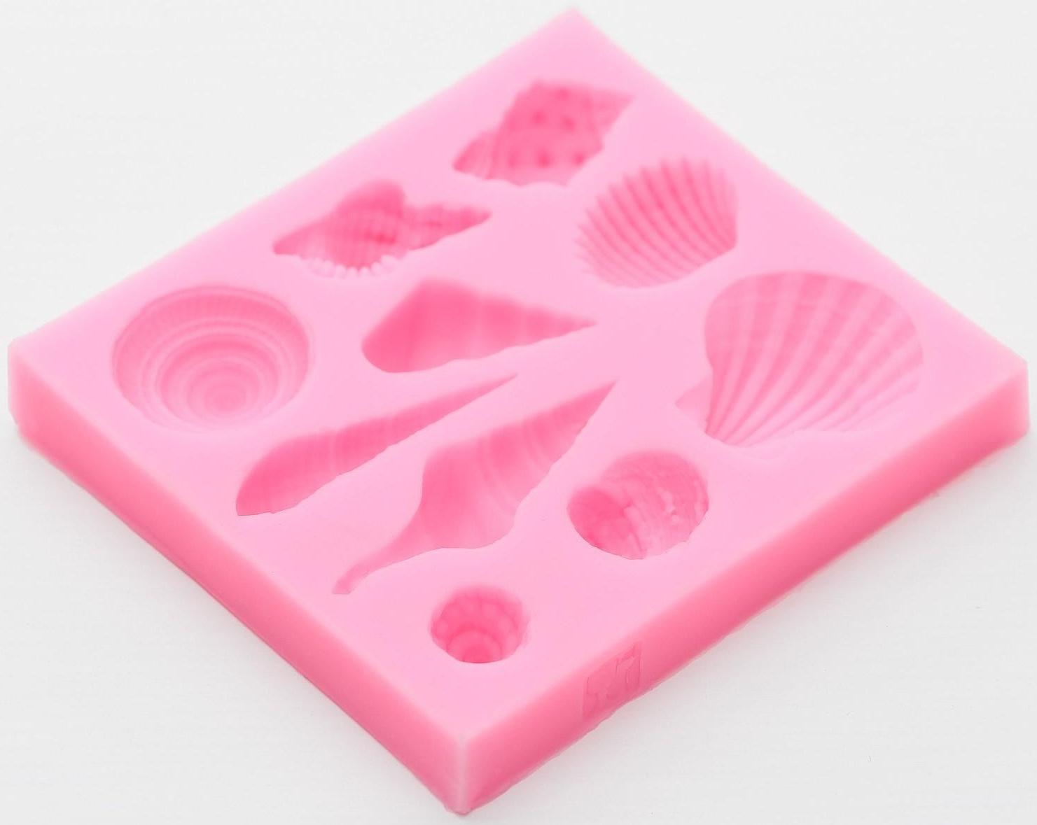 Молд «Ракушки», 7,7×7×1,5 см, цвет МИКС