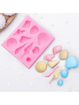 Молд «Ракушки», 7,7×7×1,5 см, цвет МИКС