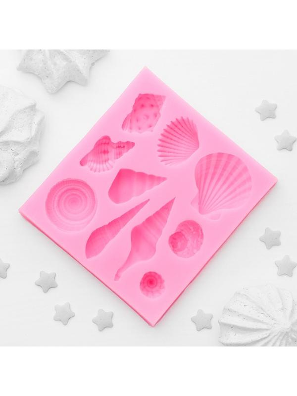 Молд «Ракушки», 7,7×7×1,5 см, цвет МИКС