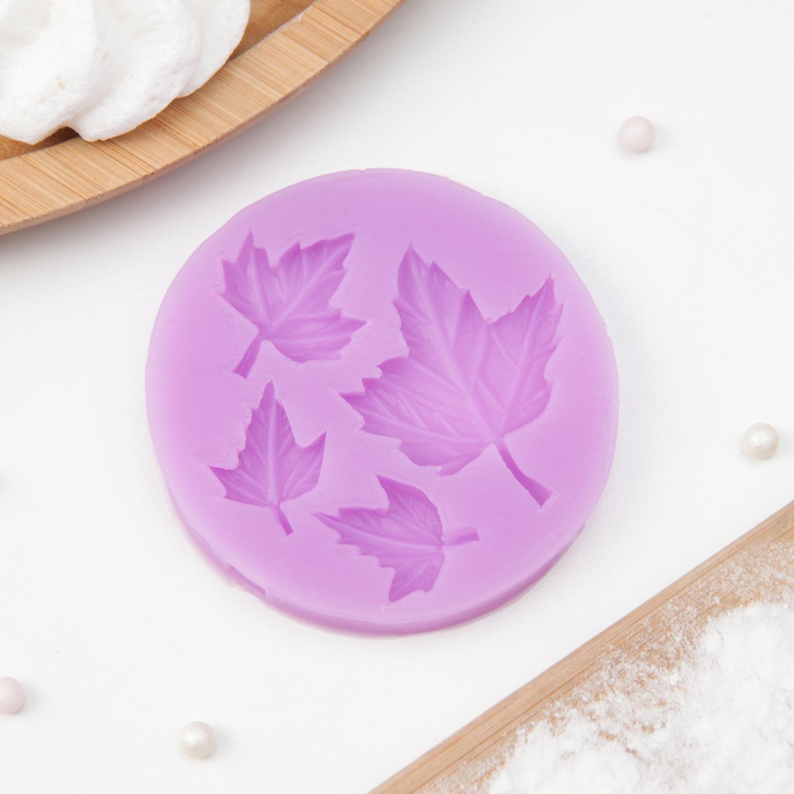 Молд «Лист кленовый», 6,5×1 см, цвет МИКС