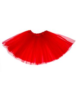 Карнавальная юбка трёхслойная 4-6 лет, цвет красный
