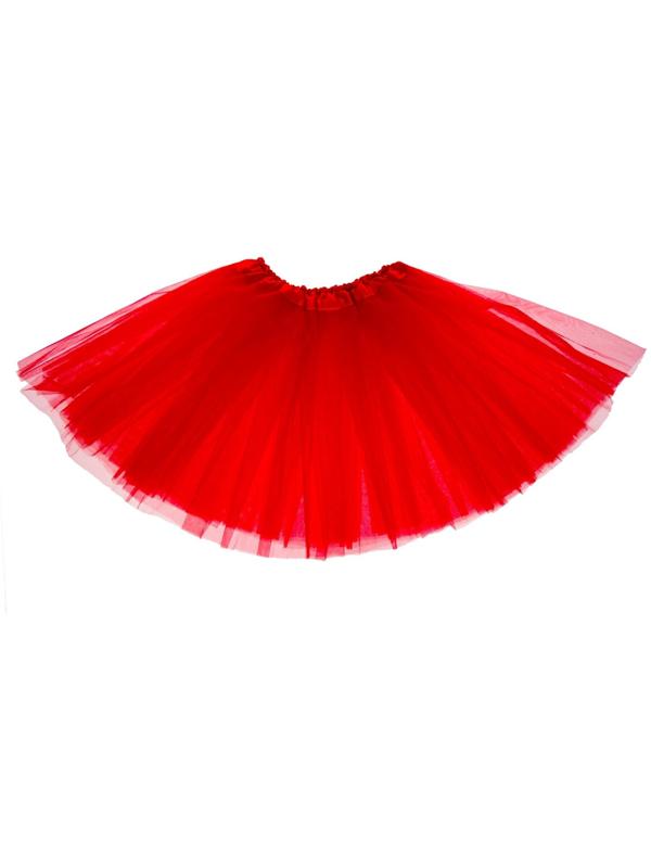 Карнавальная юбка трёхслойная 4-6 лет, цвет красный