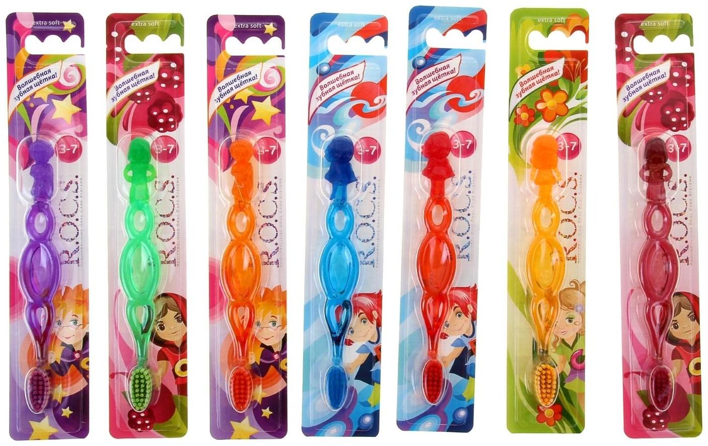 Зубная щетка R.O.C.S. Kids для детей, от 3 до 7 лет микс