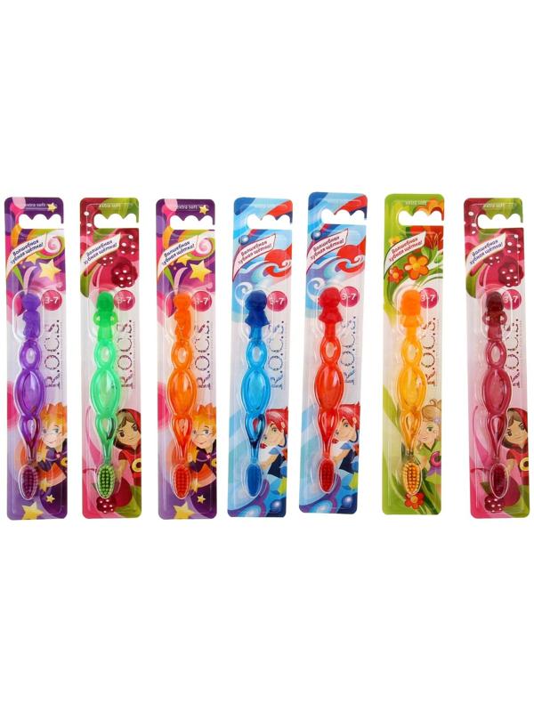 Зубная щетка R.O.C.S. Kids для детей, от 3 до 7 лет микс