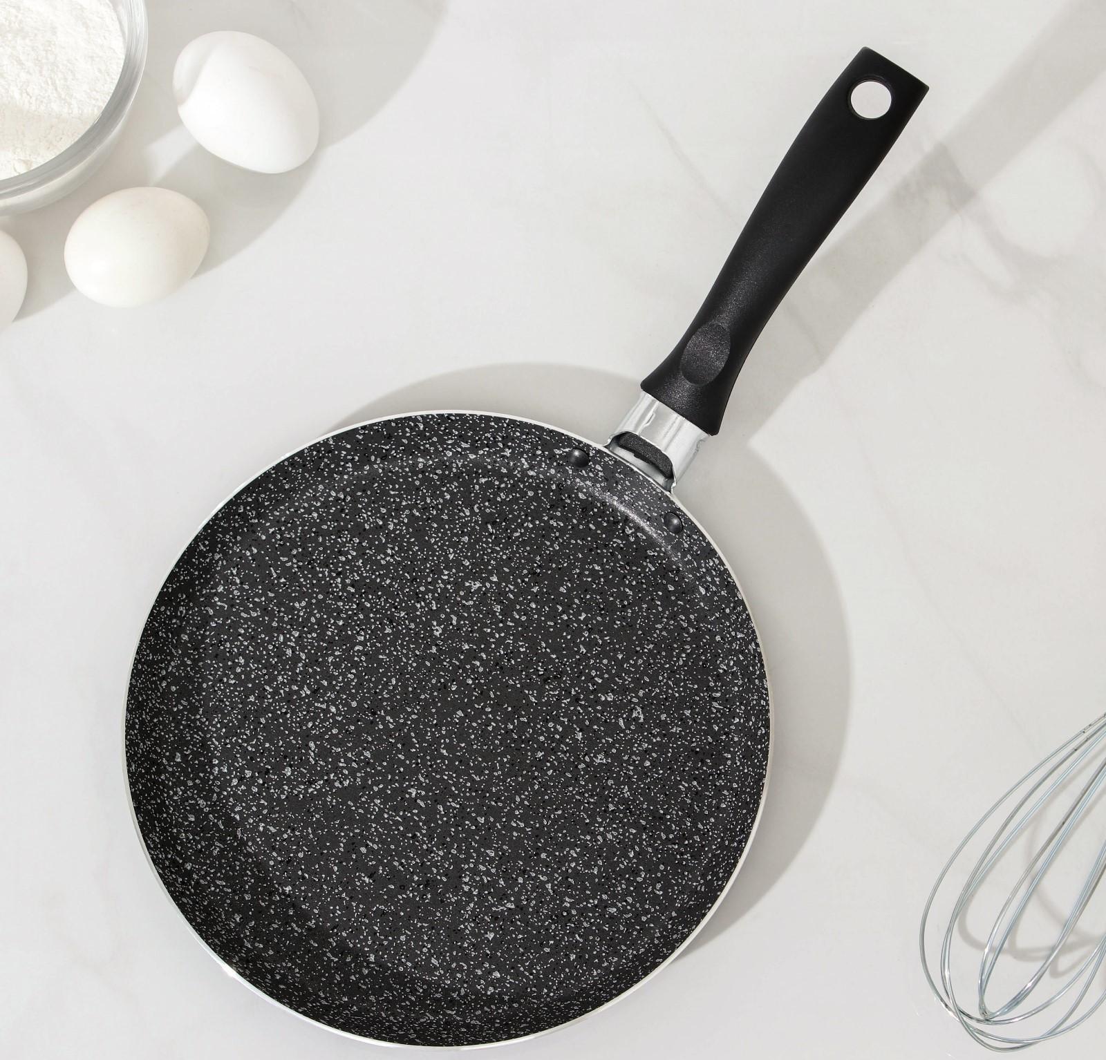 Сковорода блинная Onyx, d=22 см, пластиковая ручка, антипригарное покрытие, цвет серый