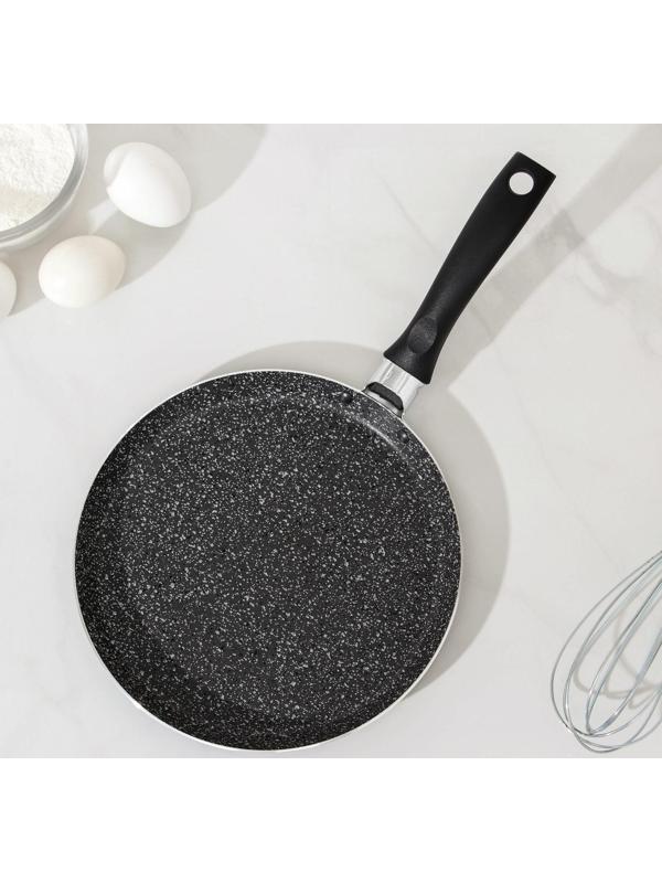 Сковорода блинная Onyx, d=22 см, пластиковая ручка, антипригарное покрытие, цвет серый