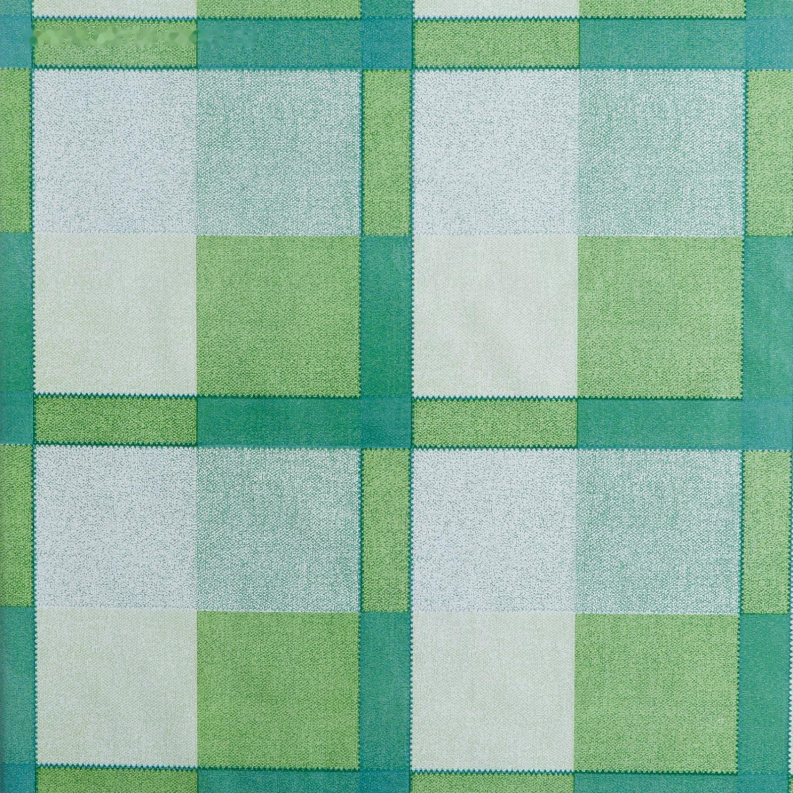 Клеёнка столовая на тканой основе «Клетка зелёная», 1,25×25 м