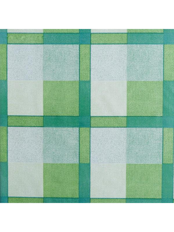 Клеёнка столовая на тканой основе «Клетка зелёная», 1,25×25 м