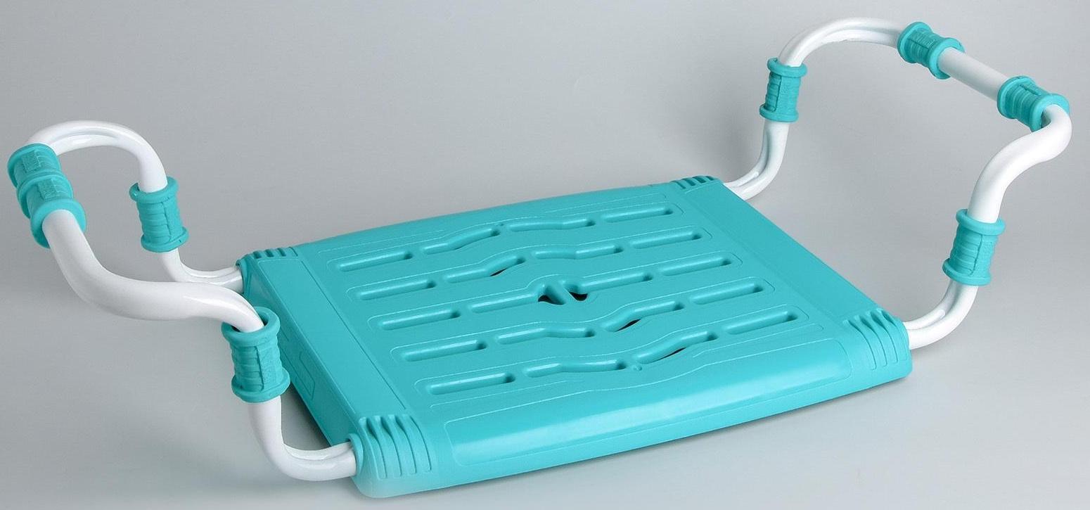 Сиденье для ванны раздвижное, цвет бирюза