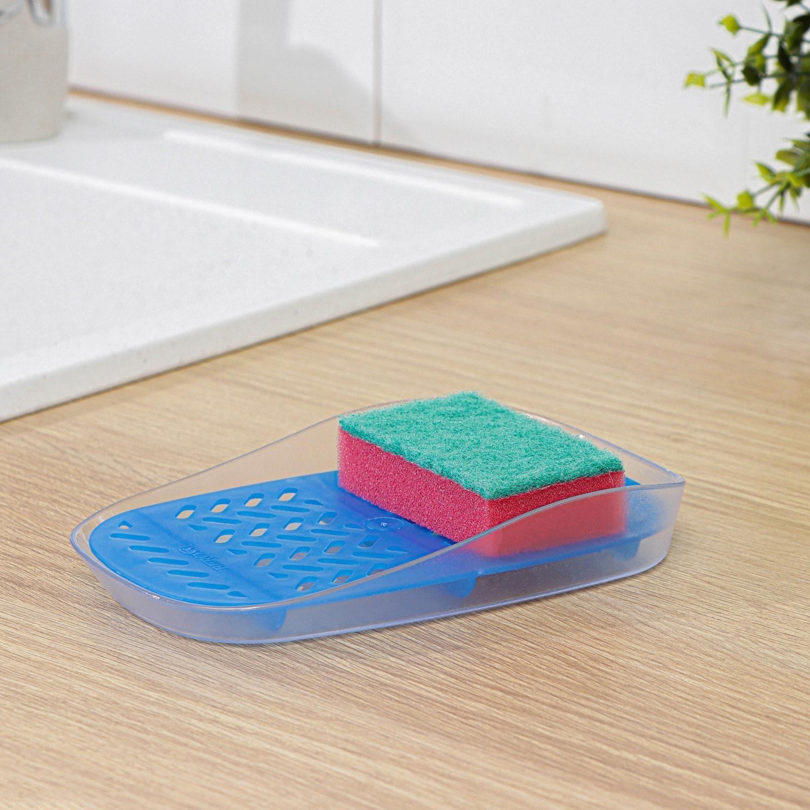 Подставка для моющего средства и губок Тео, цвет синий