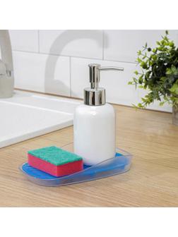 Подставка для моющего средства и губок Тео, цвет синий