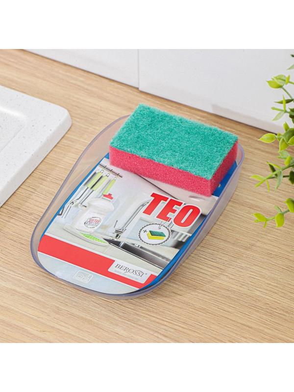 Подставка для моющего средства и губок Тео, цвет синий