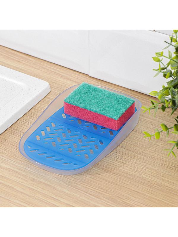 Подставка для моющего средства и губок Тео, цвет синий