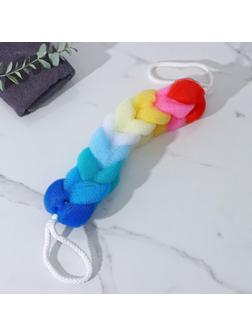 Мочалка для тела Доляна «Радуга», 70 гр