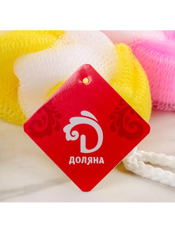 Мочалка для тела Доляна «Радуга», 70 гр