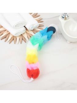 Мочалка для тела Доляна «Радуга», 30 гр