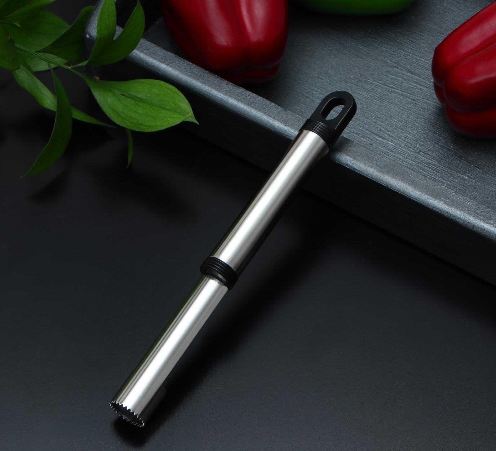 Нож для сердцевины Доляна «Помощник», 21 см, цвет чёрный