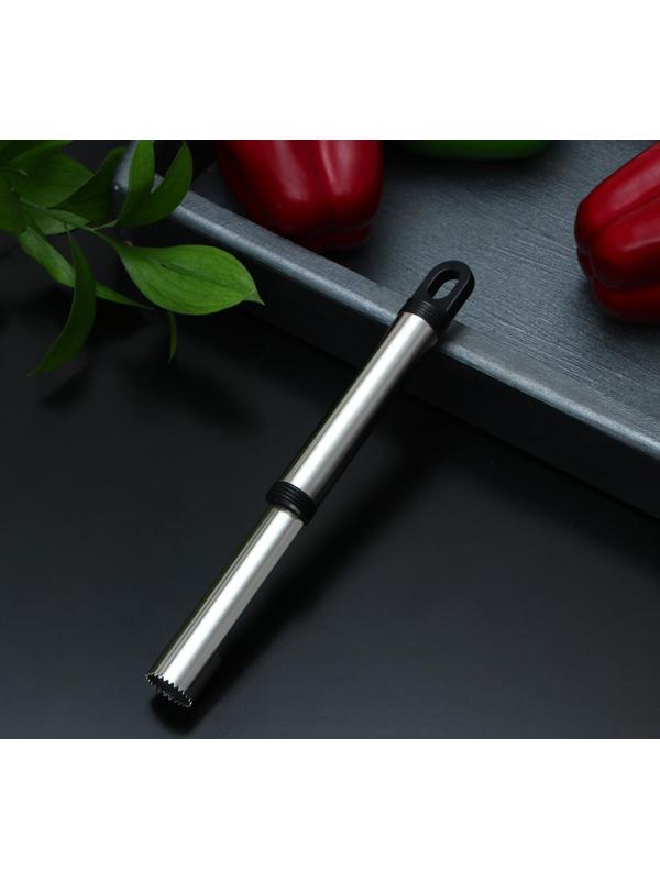 Нож для сердцевины Доляна «Помощник», 21 см, цвет чёрный