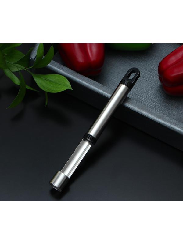 Нож для сердцевины Доляна «Помощник», 21 см, цвет чёрный