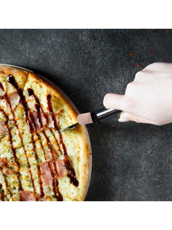 Нож для пиццы и теста Доляна «Помощник», 20 см, цвет черный