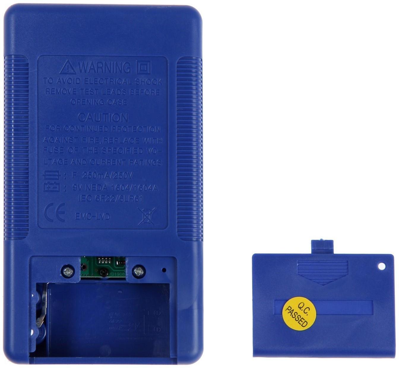 Мультиметр ТУНДРА, DT-838, ACV/DCV, DCA, 200-2МΩ, прозвон, TEMP C°