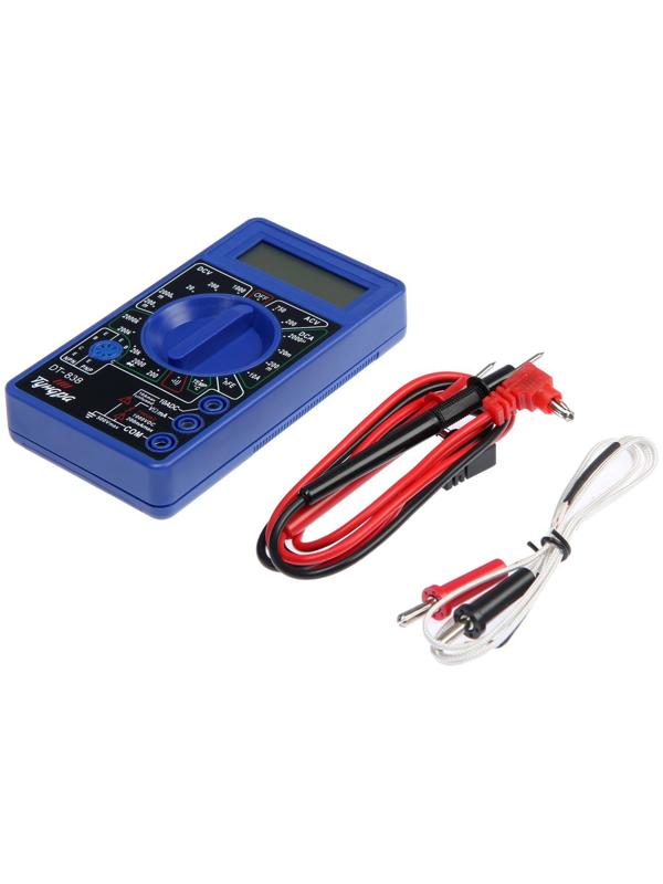 Мультиметр ТУНДРА, DT-838, ACV/DCV, DCA, 200-2МΩ, прозвон, TEMP C°