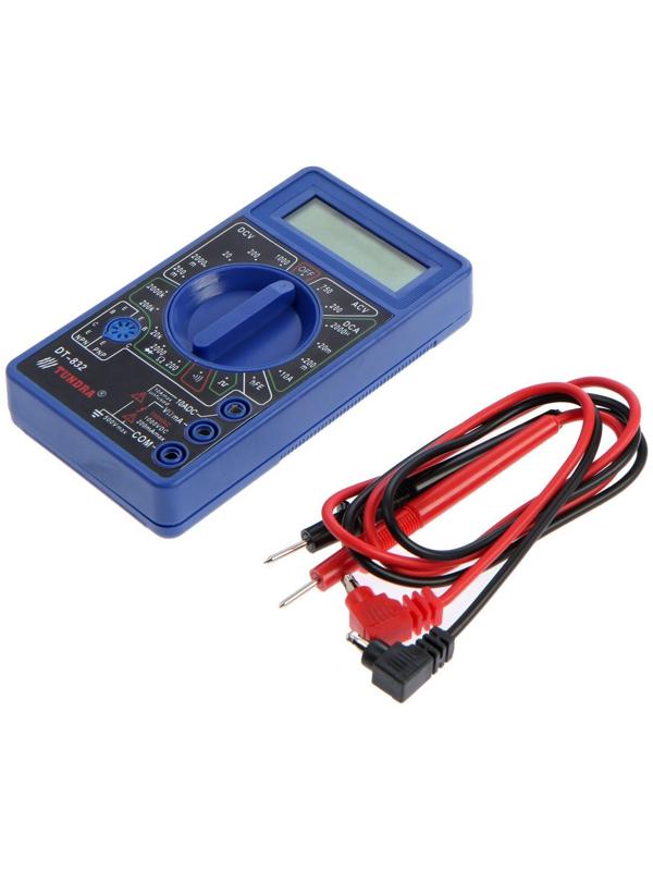 Мультиметр ТУНДРА, DT-832, ACV/DCV, DCA, 200-2МΩ, прозвон