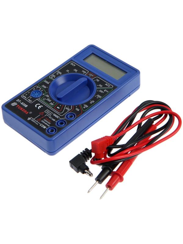 Мультиметр ТУНДРА, DT-830B, ACV/DCV, DCA, 200-2МΩ