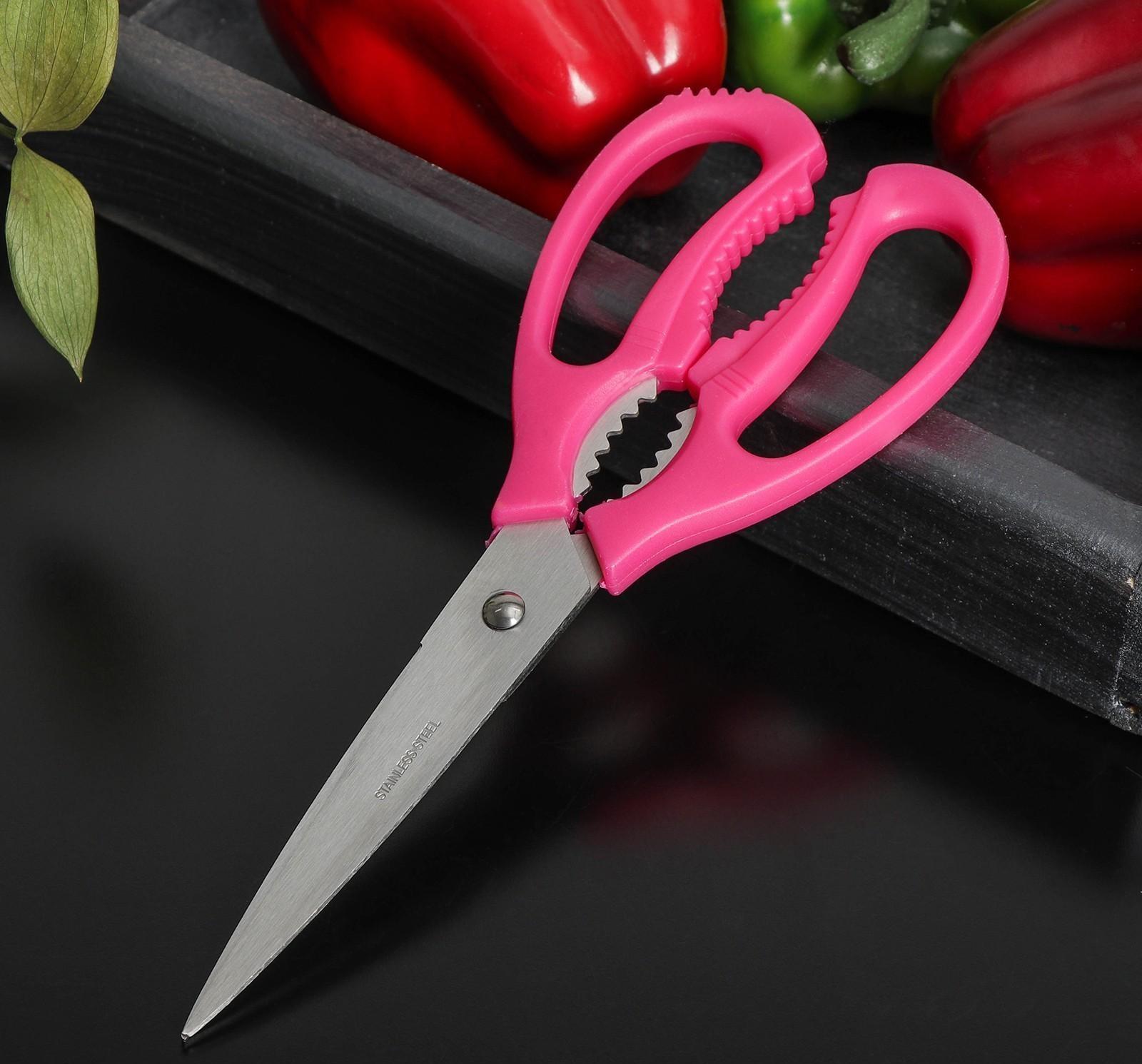 Ножницы кухонные Доляна «Саймон», 23 см, цвет МИКС