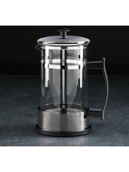 Френч-пресс Доляна «Риц», 600 мл, цвет чёрный