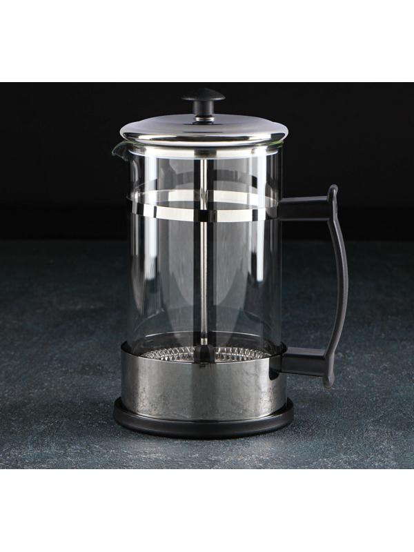 Френч-пресс Доляна «Риц», 600 мл, цвет чёрный