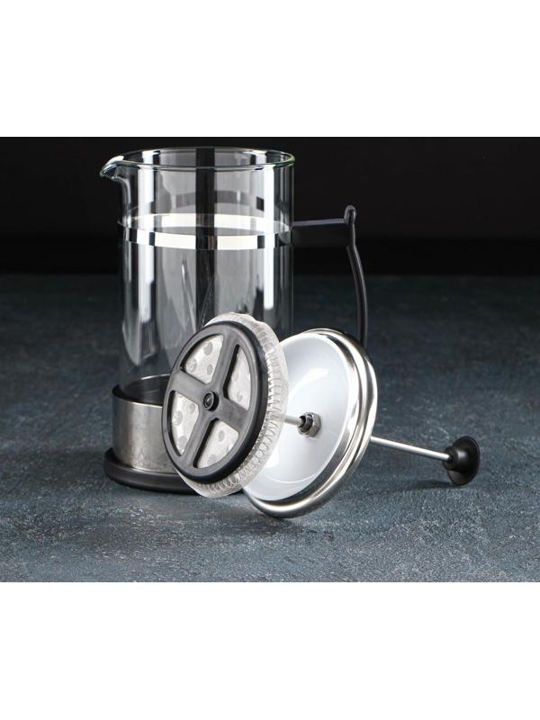 Френч-пресс Доляна «Риц», 600 мл, цвет чёрный