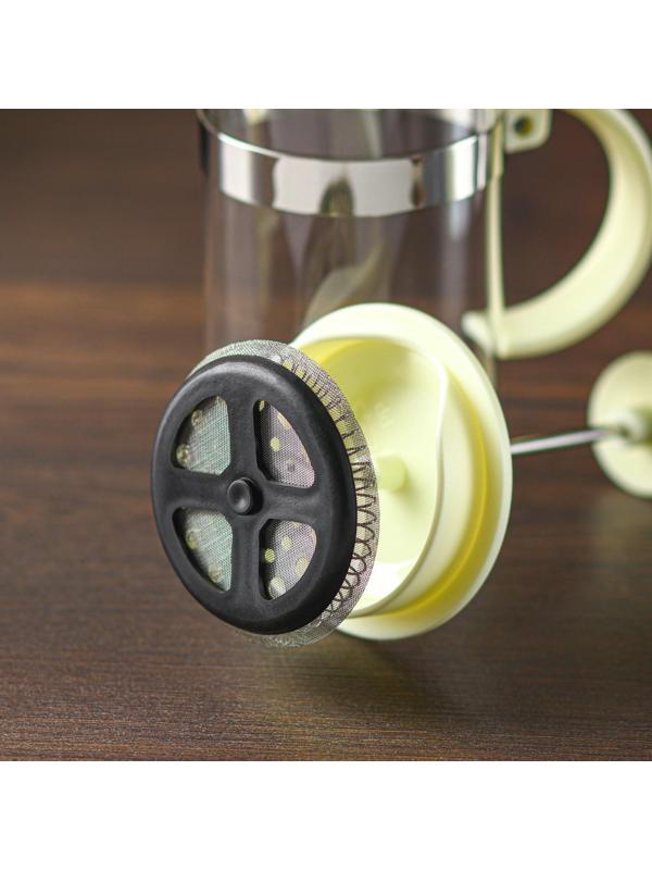 Френч-пресс Доляна «Гарсон», 350 мл, цвет молочный